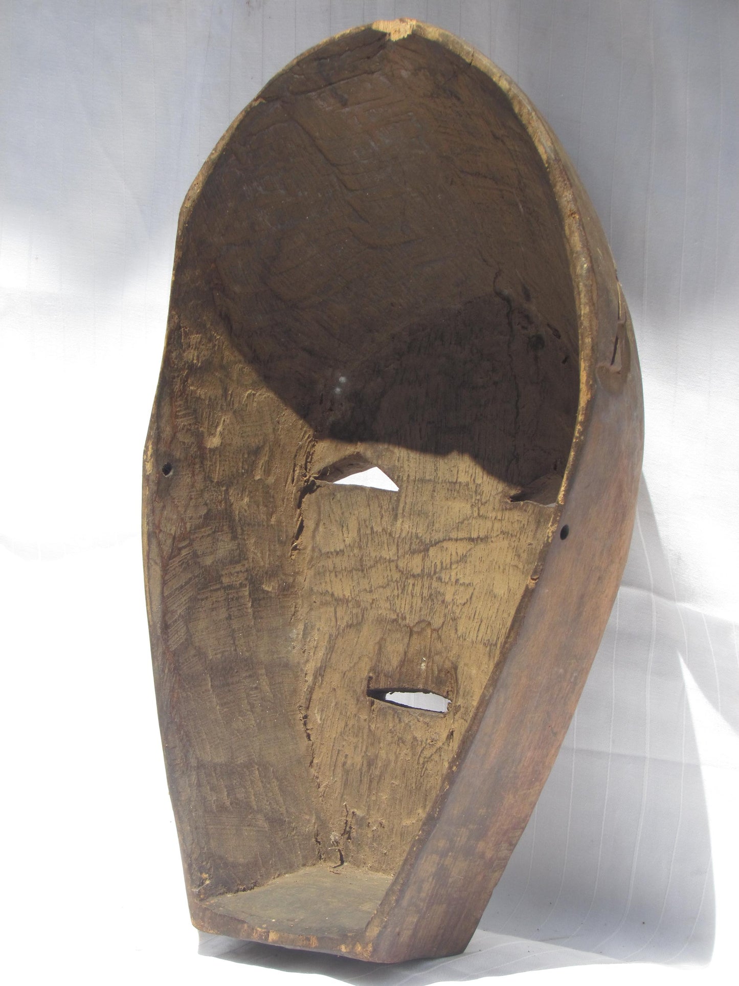 Vintage hand carved wall hanging African traditional wooden mask from D.R.C