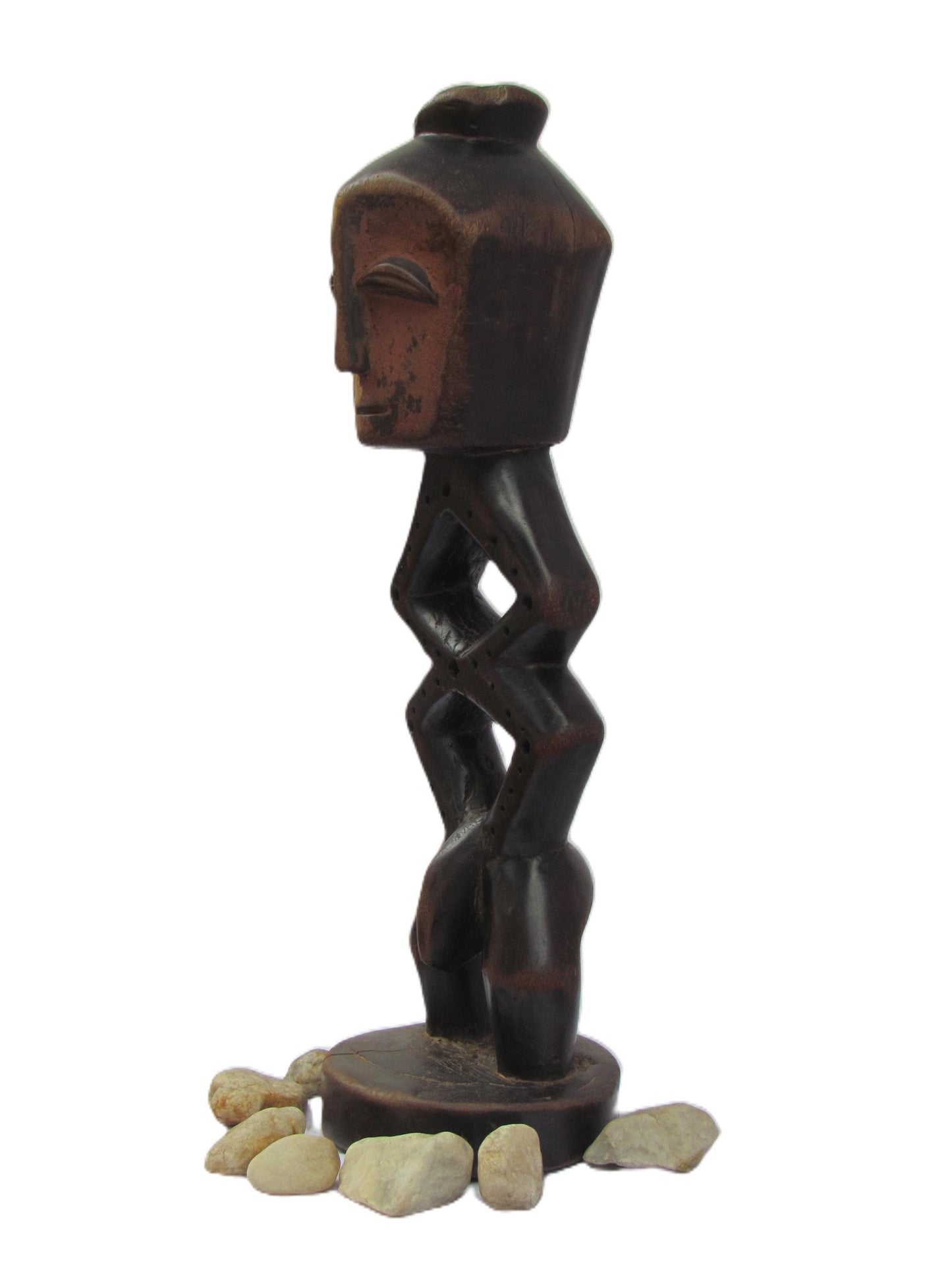Statue tribale Mituku – Sculpture en bois congolaise antique rare | Figurine primitive artisanale | Art africain au sol ou au mur