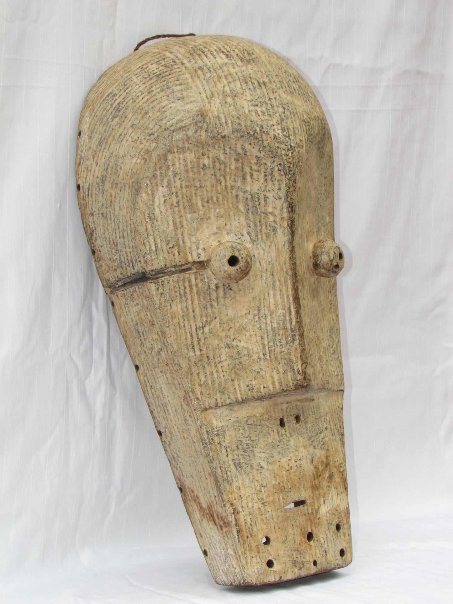 Vintage hand carved wall hanging African traditional wooden mask from D.R.C