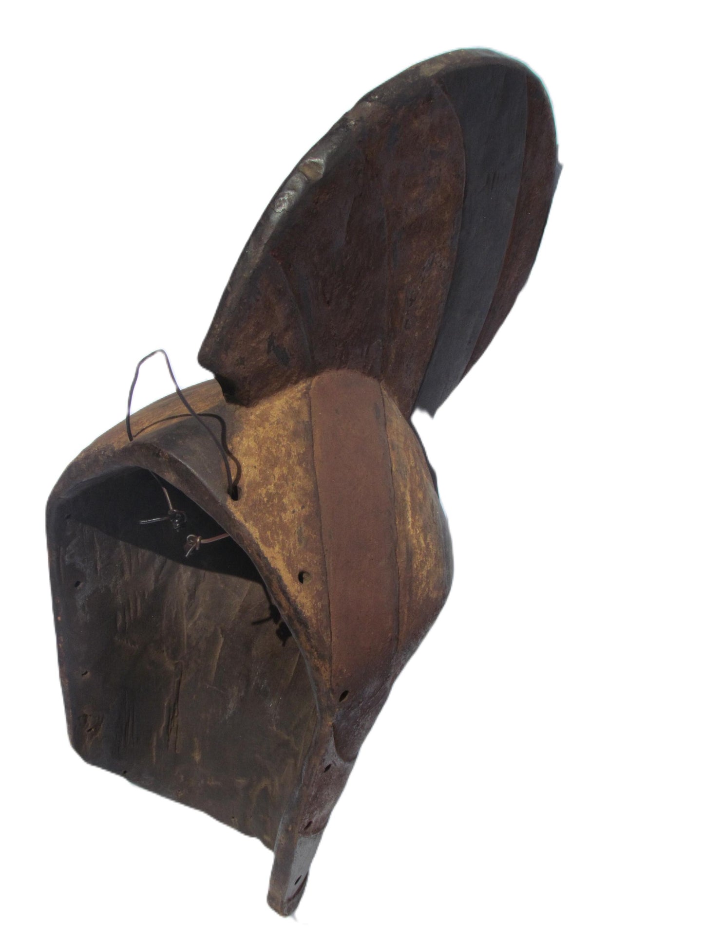 Masque en bois Kifwebe sculpté à la main vintage Songye de RDC.