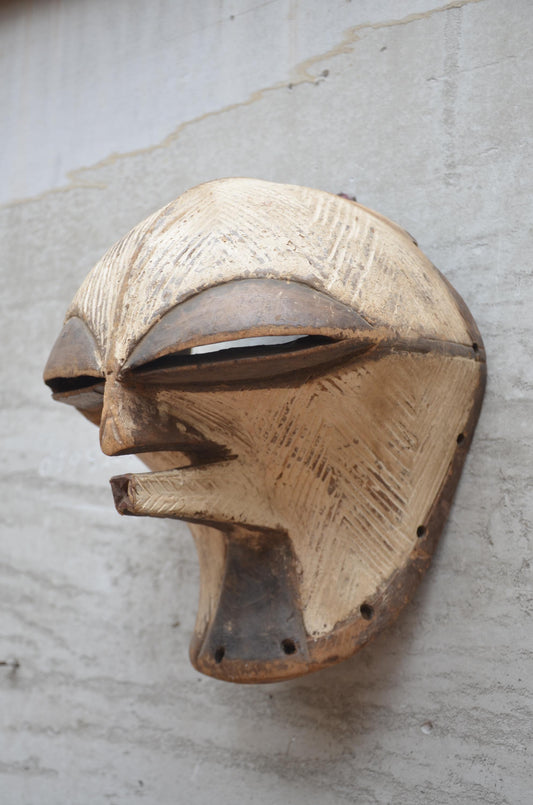 Authentic Female Songye Kifwebe Mask | Congo Tribal Art | Rounded