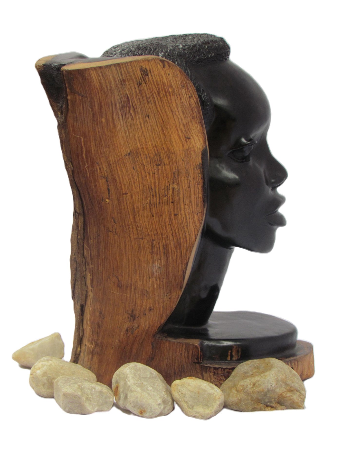 Statue de femme Makonde – Sculpture en bois d'ébène sculptée à la main de Tanzanie – Cadeau d'art africain