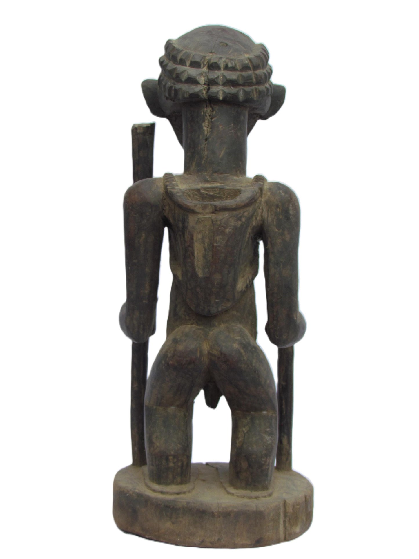 Figurine Luba (homme Shamba) en bois, sculptures d'art en bois antiques, statue traditionnelle unique du Congo