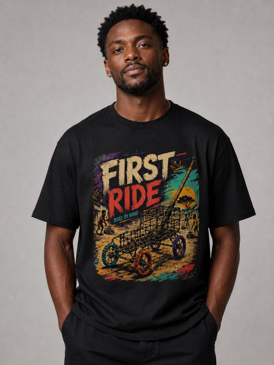 First Ride T-Shirt, African Childhood Memories Shirt, Wire Toy Car Tee, Built By Hand Shirt, Nostalgic African Streetwear Gift