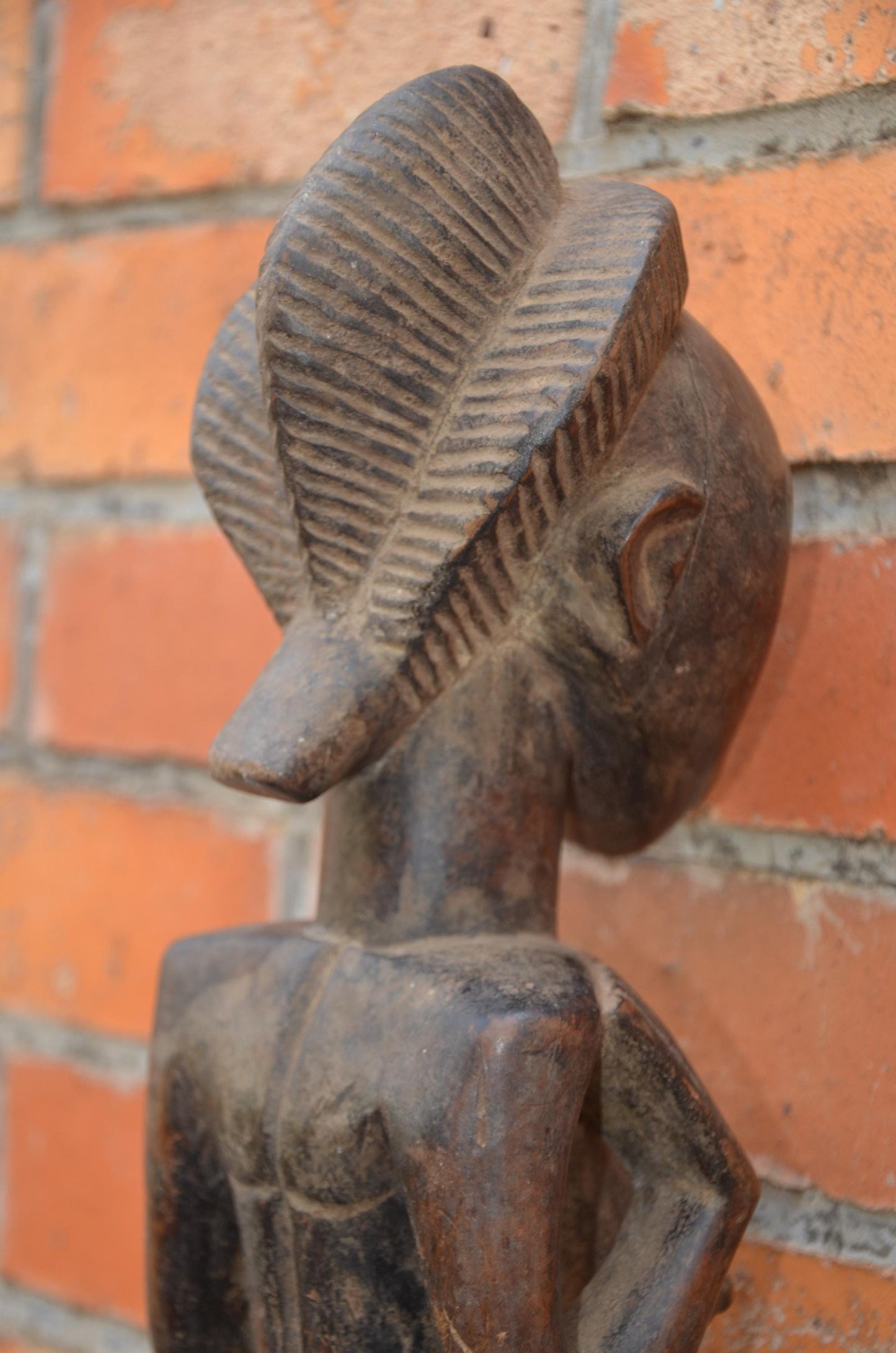 Authentic Lulua Female Ancestor Figure | Congolese Tribal Art