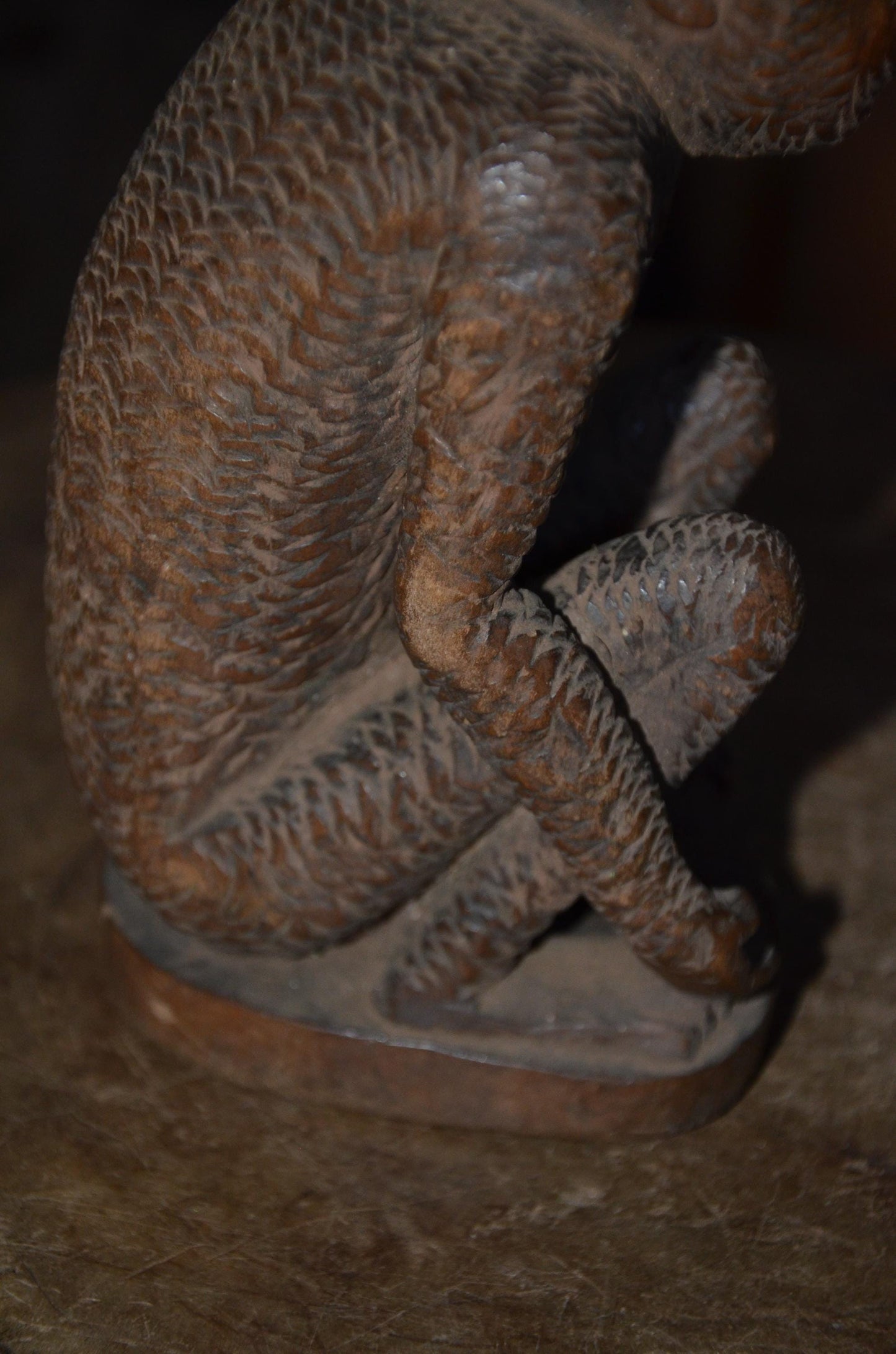 Luba Monkey Sculpture | Hand-Carved Tribal Figure | Authentic African Wood Art