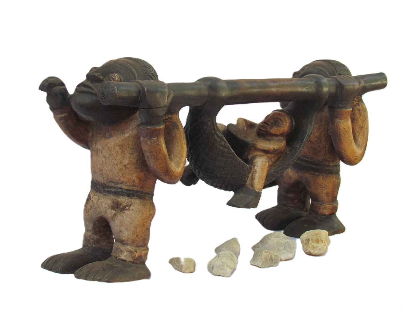 Un maître colonial porté par des Congolais – Art du début du XXe siècle | Mouvement de Lubumbashi | Peinture africaine postcoloniale