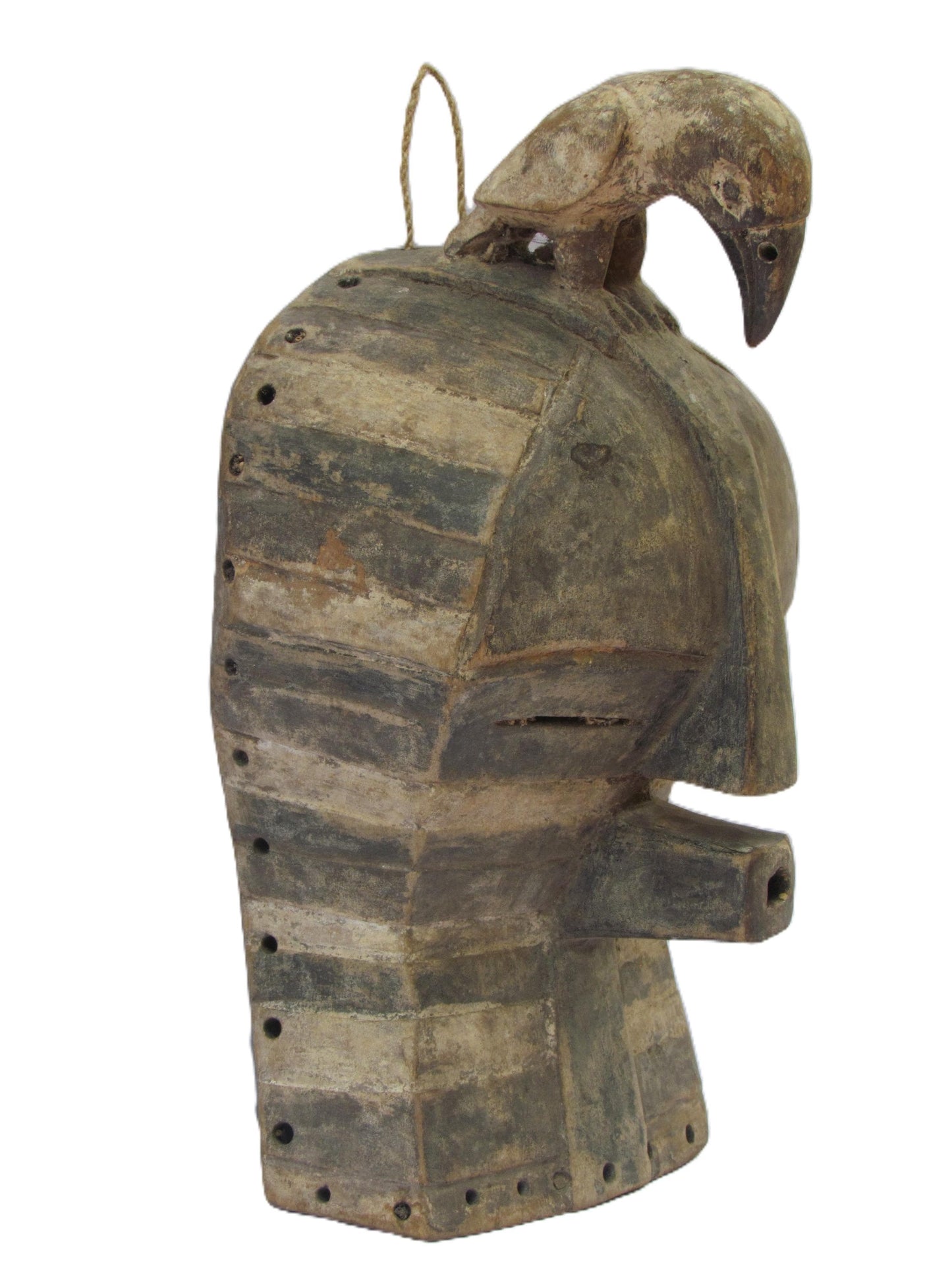 Masque africain | Songye antique sculpté à la main | Décoration murale unique | Objets de collection ethniques et tribaux pour la maison.
