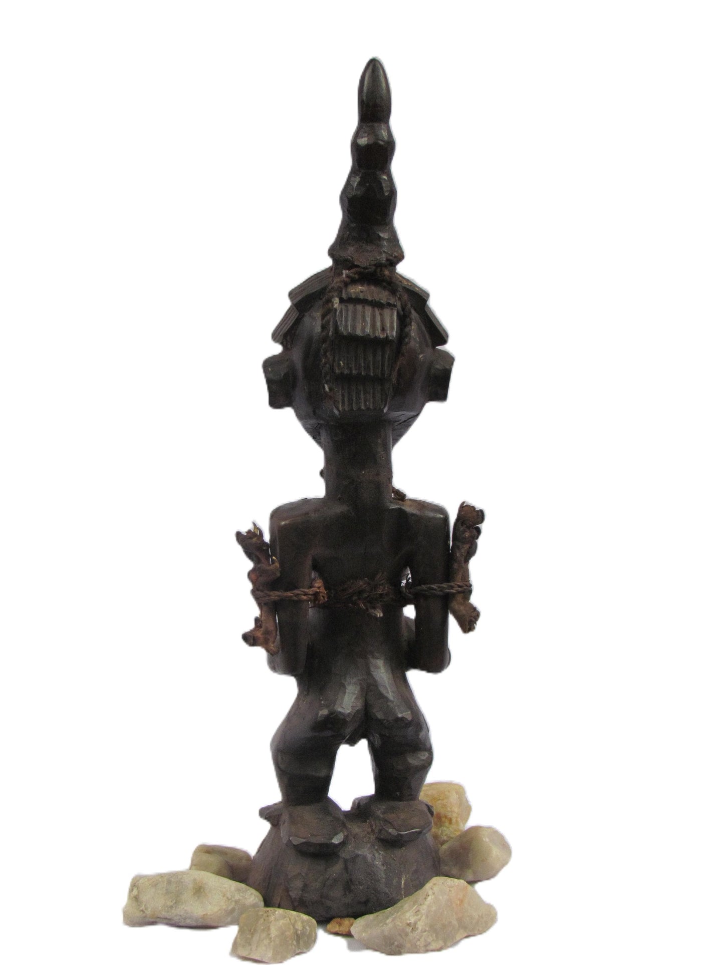 Figure masculine Songye – Sculpture tribale sculptée à la main de RDC et de Zambie – Art spirituel d'Afrique centrale