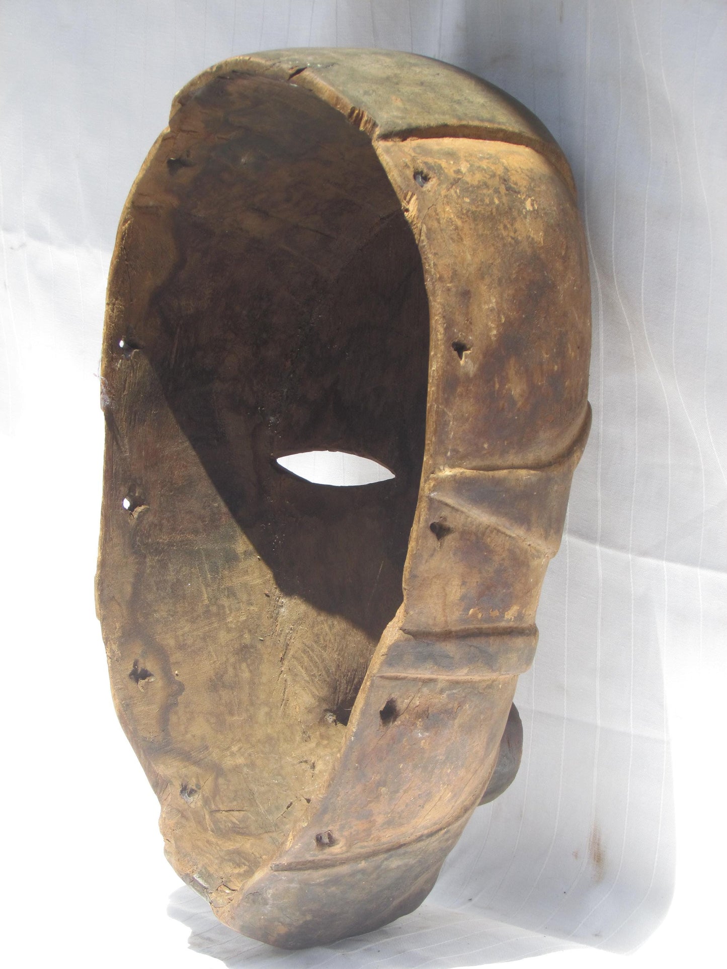 Vintage hand carved wall hanging African traditional wooden mask from D.R.C