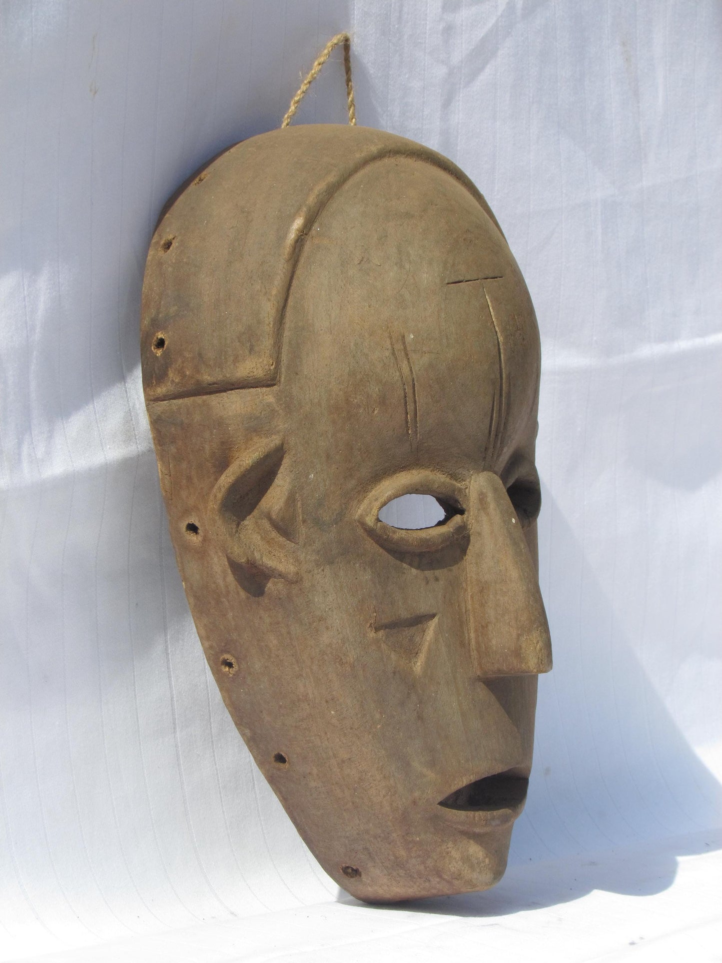 Hand carved wall hanging African traditional wooden masks from D.R.C