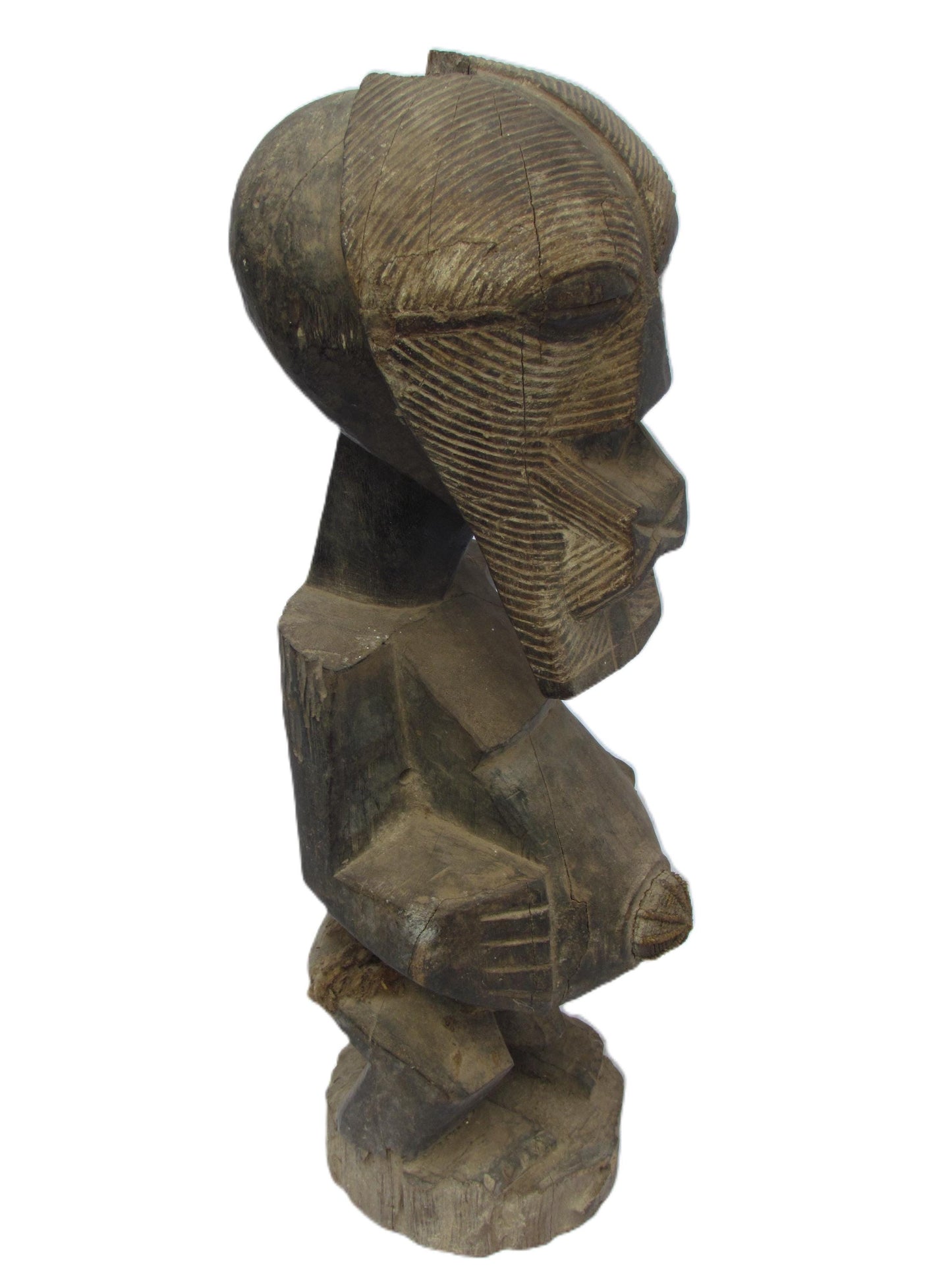 Figurine de pouvoir Songye Nkishi, sculpture fétiche africaine, art tribal du Congo, statue de protection spirituelle, figurine rituelle sculptée à la main