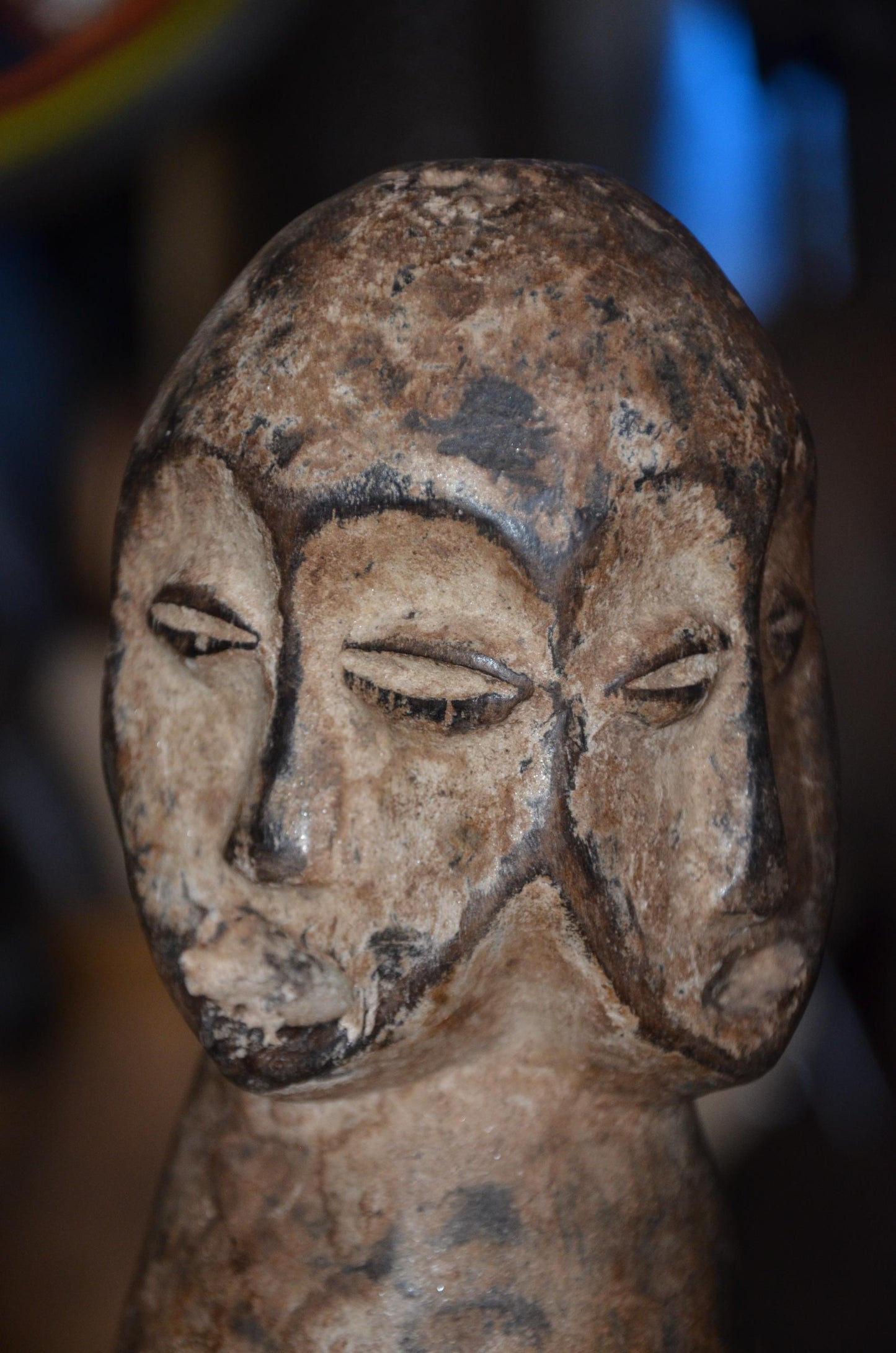 Authentic Lega Janus Figure | Multi-Headed Tribal Sculpture | Congolese Art