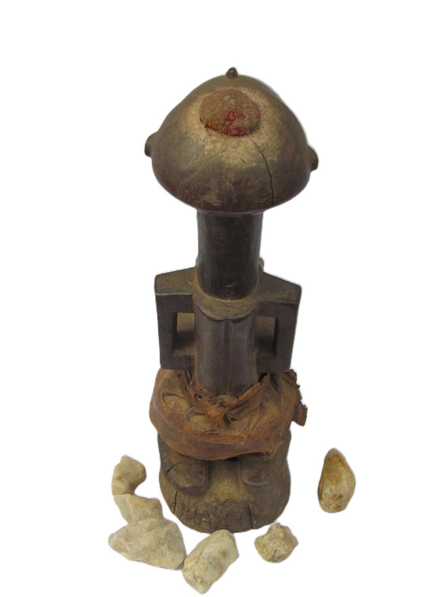 Statuette de pouvoir Songye Nkisi – Statue masculine d'art tribal africain | Sculpture d'ancêtre en bois sculpté à la main du Congo | Décor des années 1930