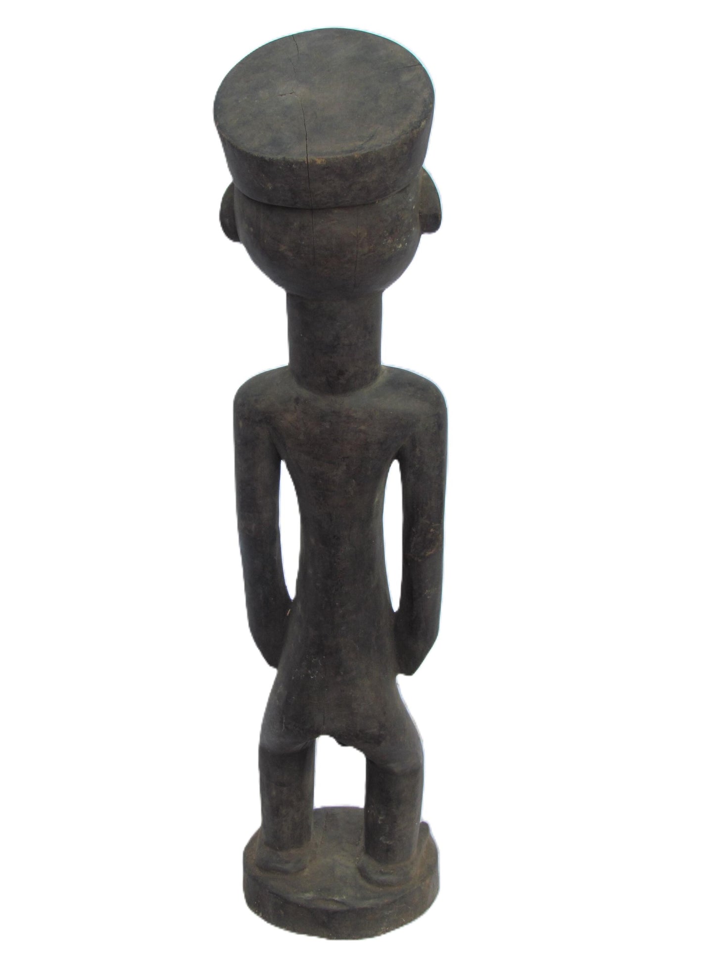 Statue masculine Zande originale, sculpture primitive du Congo sculptée à la main, art tribal africain rare, figurine en bois d'Afrique centrale