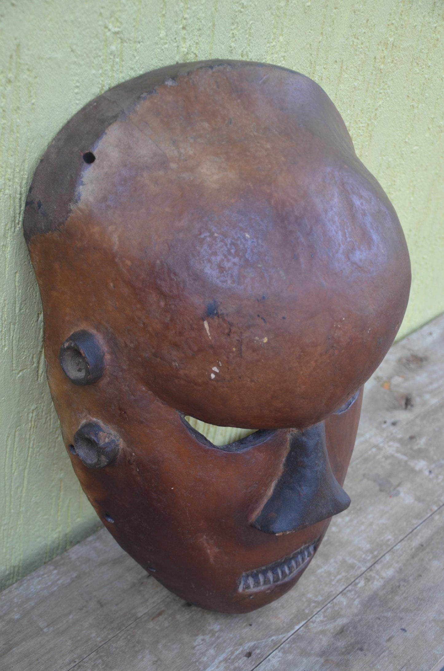 Dagara African Mask – 26" Hand-Carved Wood Tribal Mask – Burkina Faso Art.
