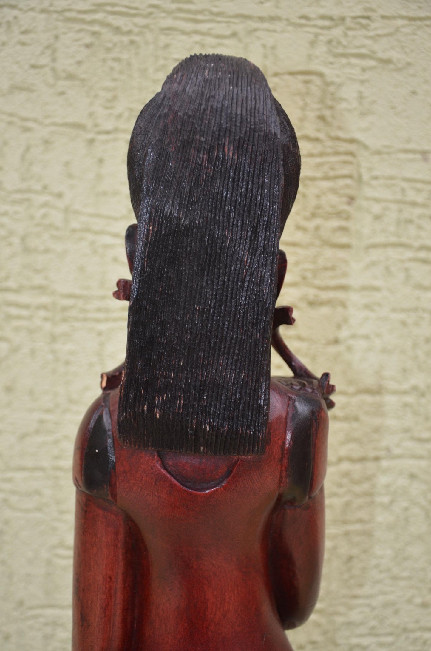 Large African Wooden Water Bearer Sculpture | Tribal Art