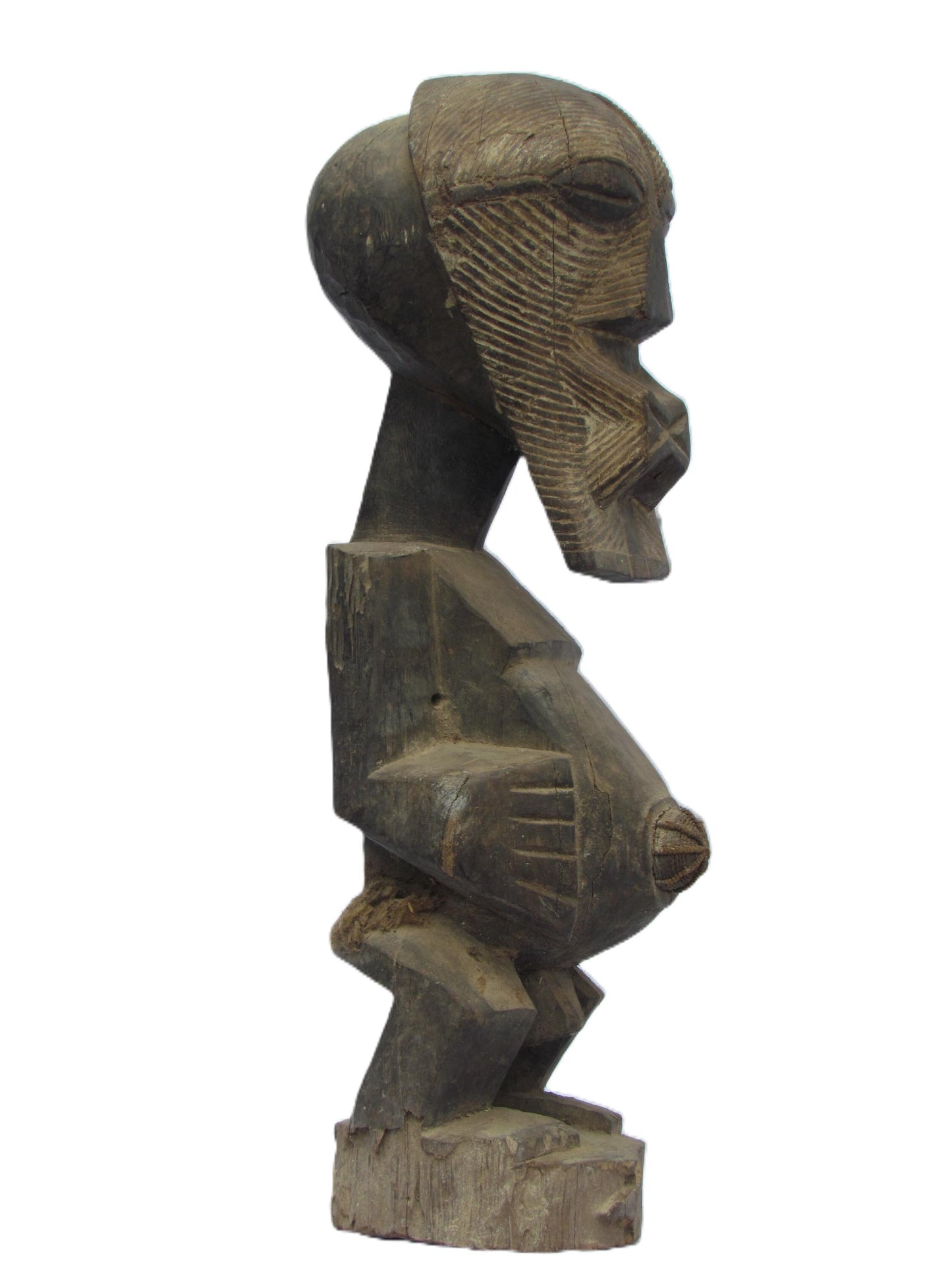 Figurine de pouvoir Songye Nkishi, sculpture fétiche africaine, art tribal du Congo, statue de protection spirituelle, figurine rituelle sculptée à la main