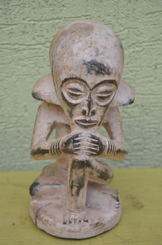 Kwele Thinker Wooden Figure | Congo Tribal Art