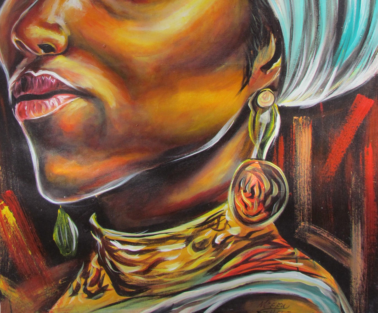 Décoration murale femme africaine | Impression sur toile femme noire | Décoration d'intérieur afro-américaine