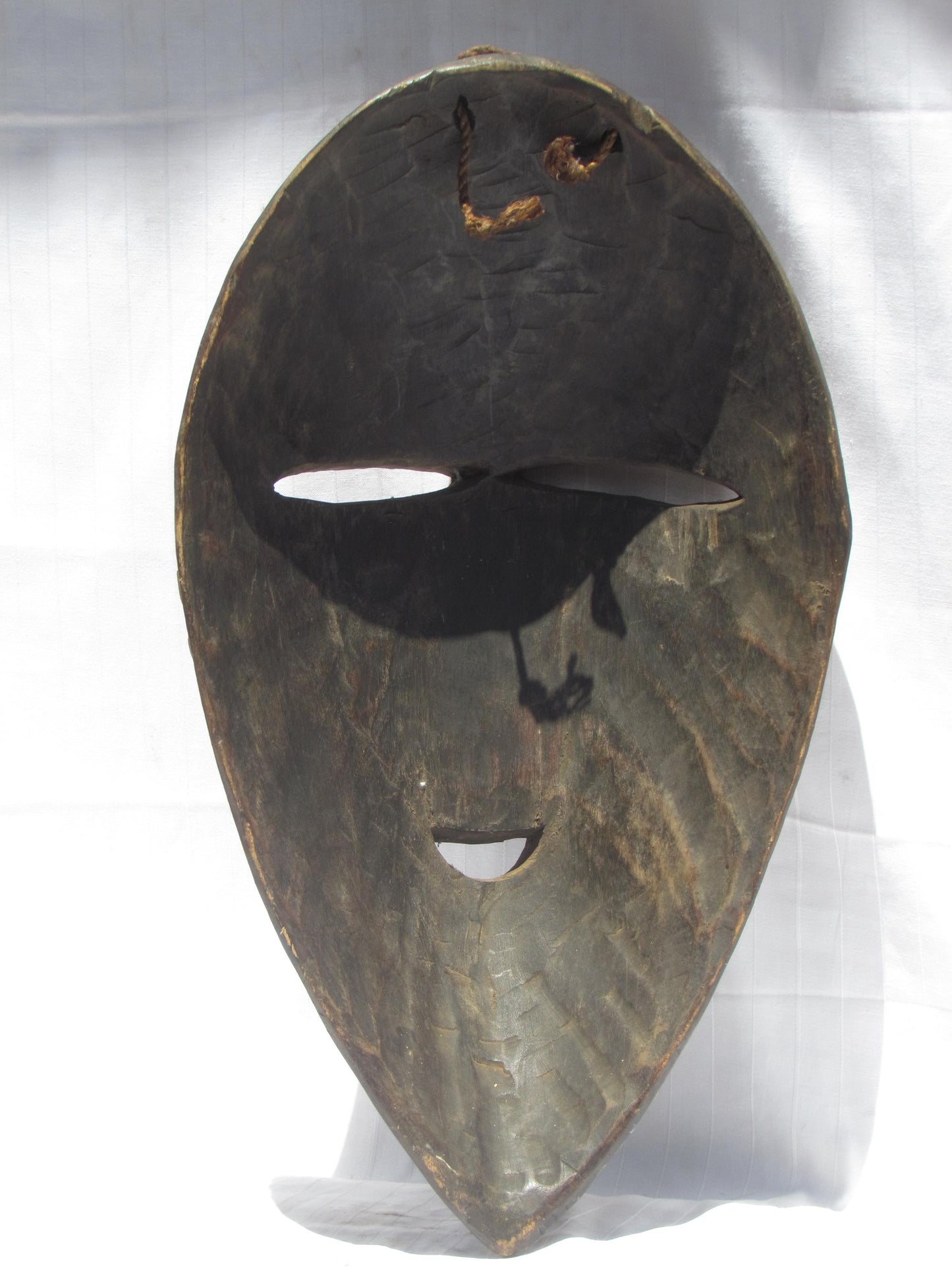 Vintage hand carved wall hanging African traditional wooden mask from D.R.C