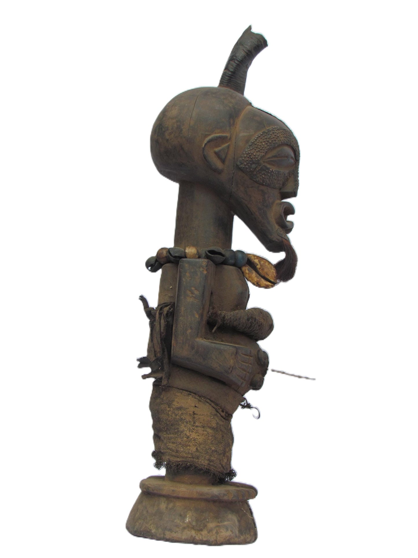 Figurine Songye Kifwebe Manjiante, sculpture tribale antique du Congo, statue d'esprit africain sculptée à la main, art centrafricain