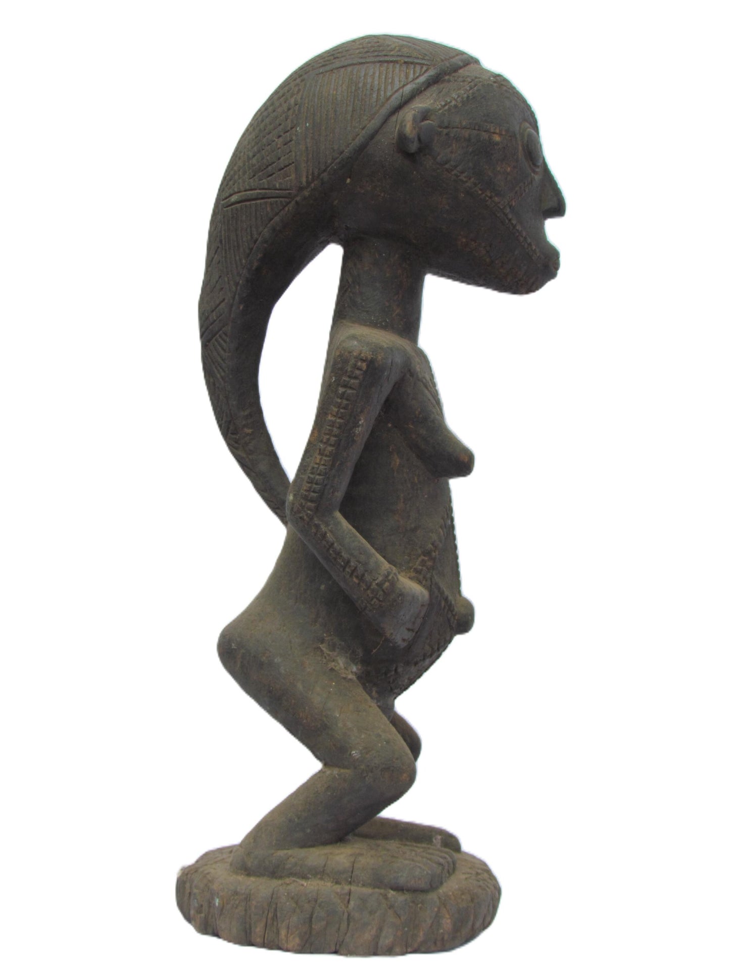 Sculpture masculine Tabwa, statue tribale sculptée à la main, art centrafricain du Congo, Zambie, objet de collection décoratif ethnique
