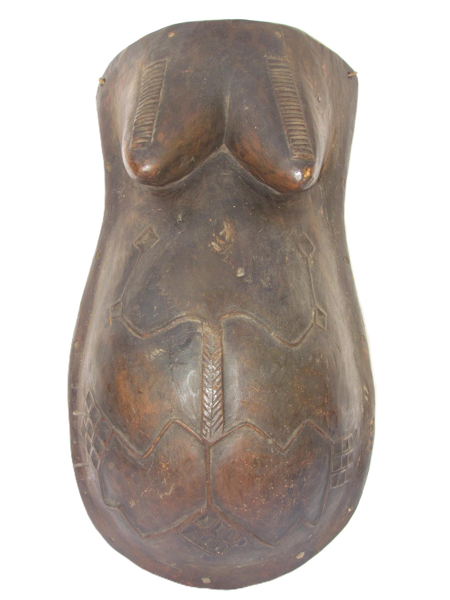 Masque de maternité traditionnel africain antique Makonde, beaux-arts de Tanzanie