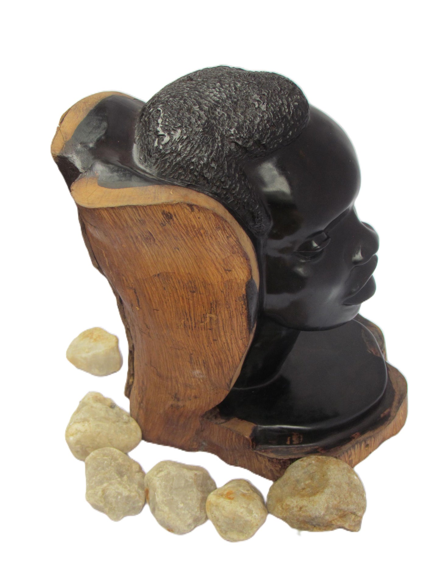 Statue de femme Makonde – Sculpture en bois d'ébène sculptée à la main de Tanzanie – Cadeau d'art africain