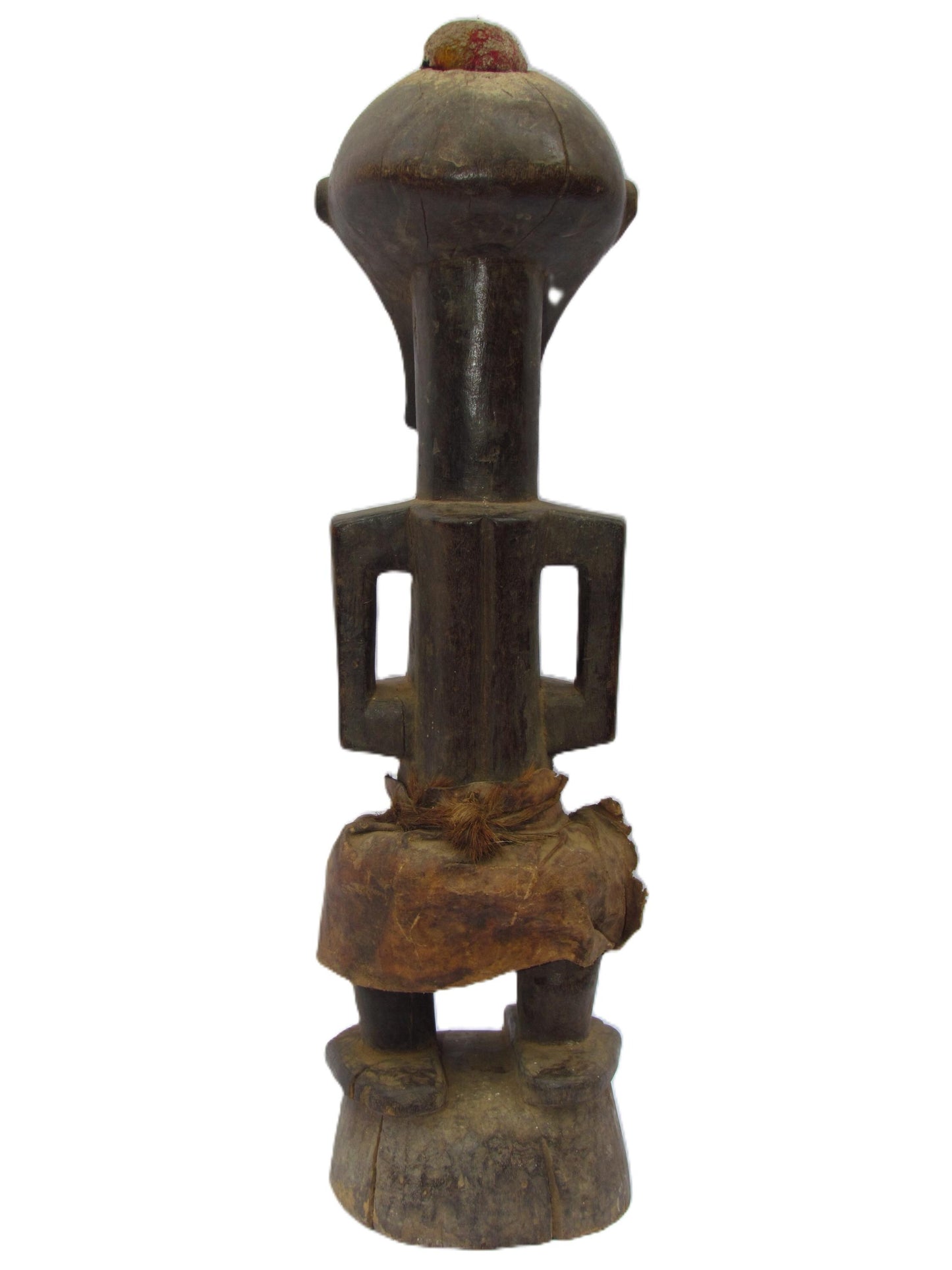 Une statue tribale originale en bois « Amitié » de Songye, datant de la RDC.