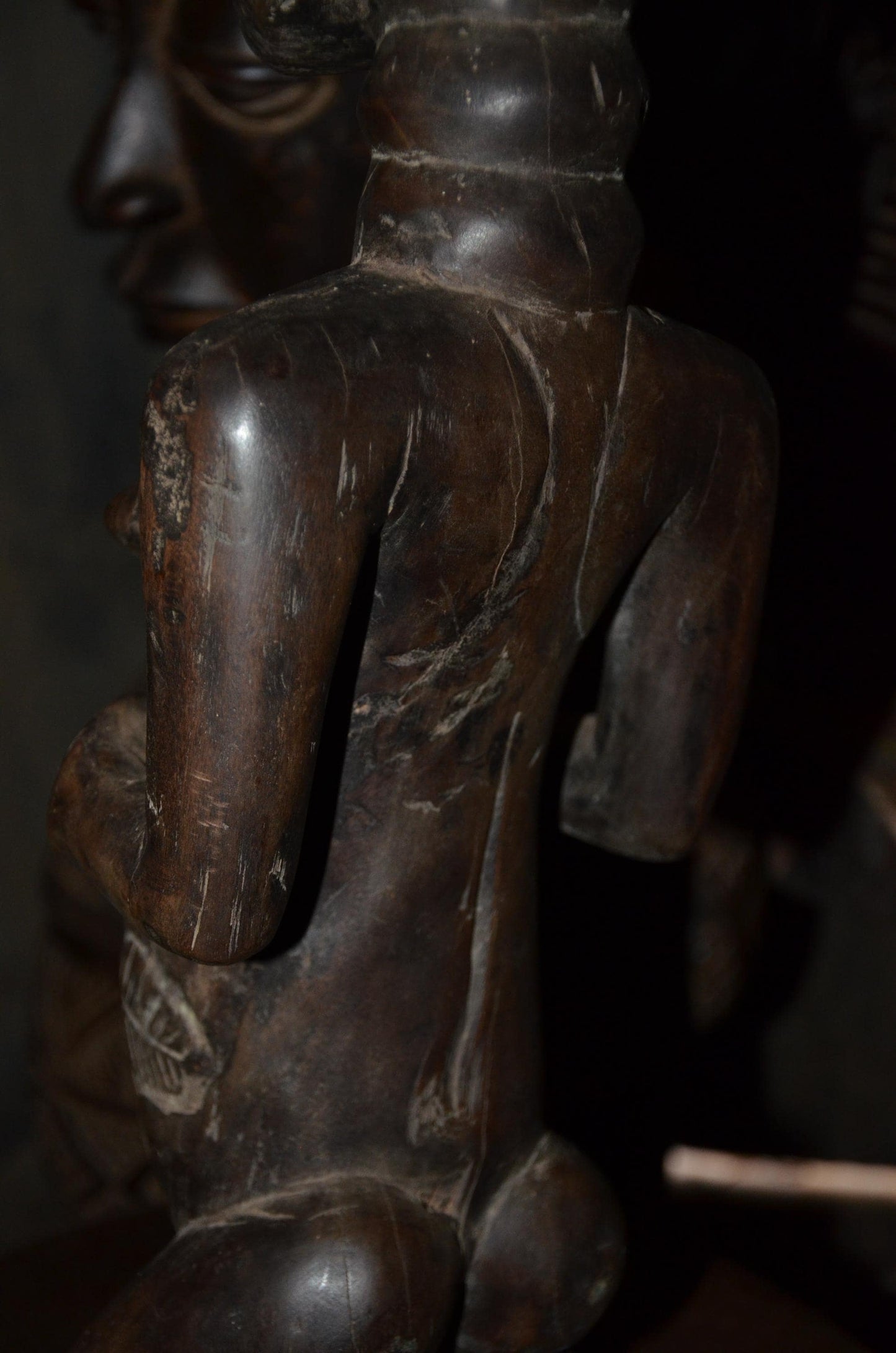 Luba Female Ancestor Fertility Figure - 29" Authentic Congo Wood Statue, Prestige Tribal Art, High-End African Sculpture