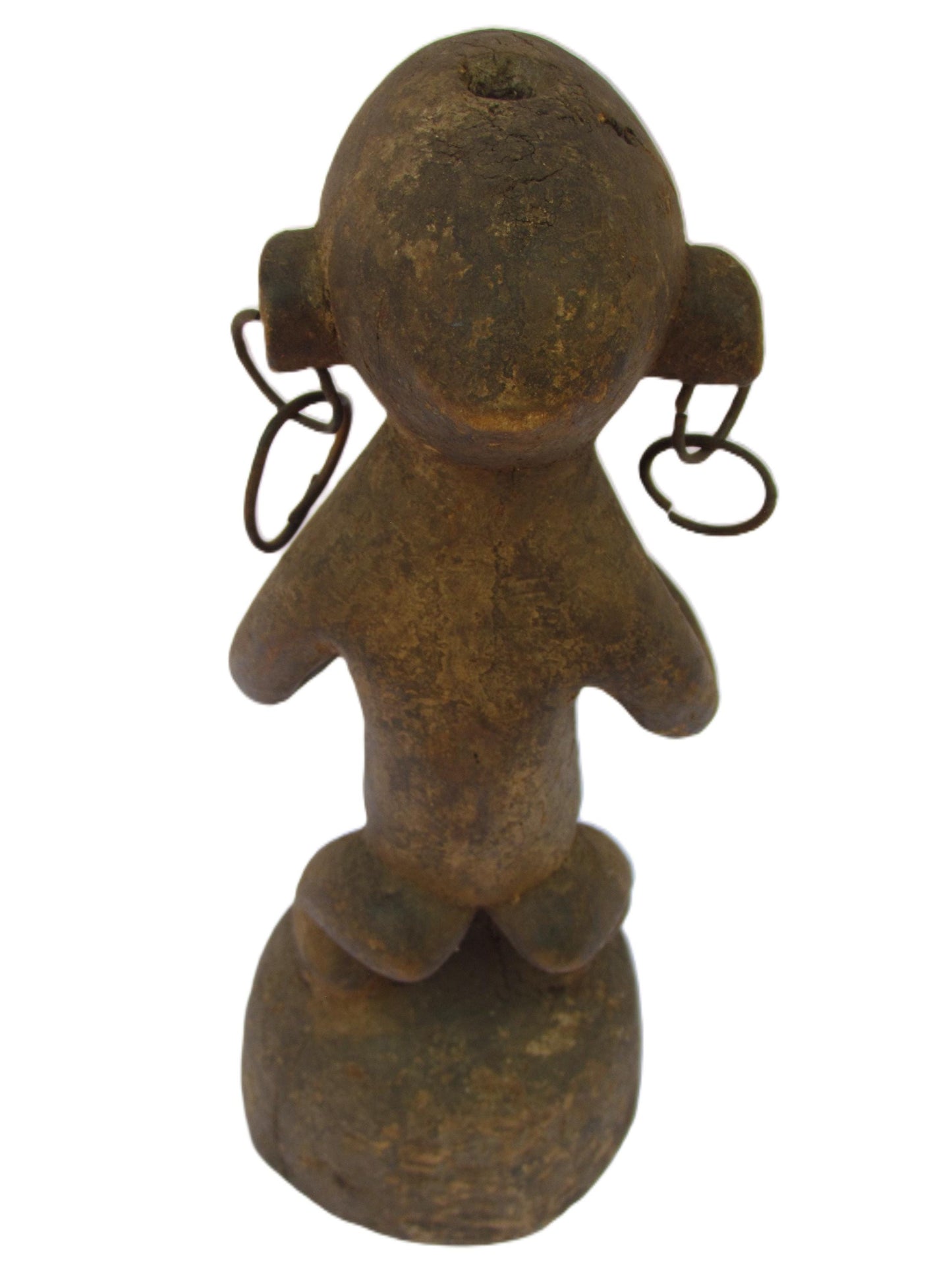 Figure féminine debout sculptée en bois de Lega Bwami, RD Congo, Afrique centrale