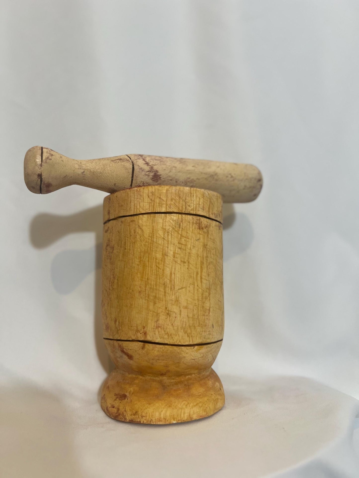 Hand Turned Wooden Mortar and Pestle Set Traditional African Spice Grinder Bowl Rustic Kitchen Decor Housewarming Gift Herb Crusher