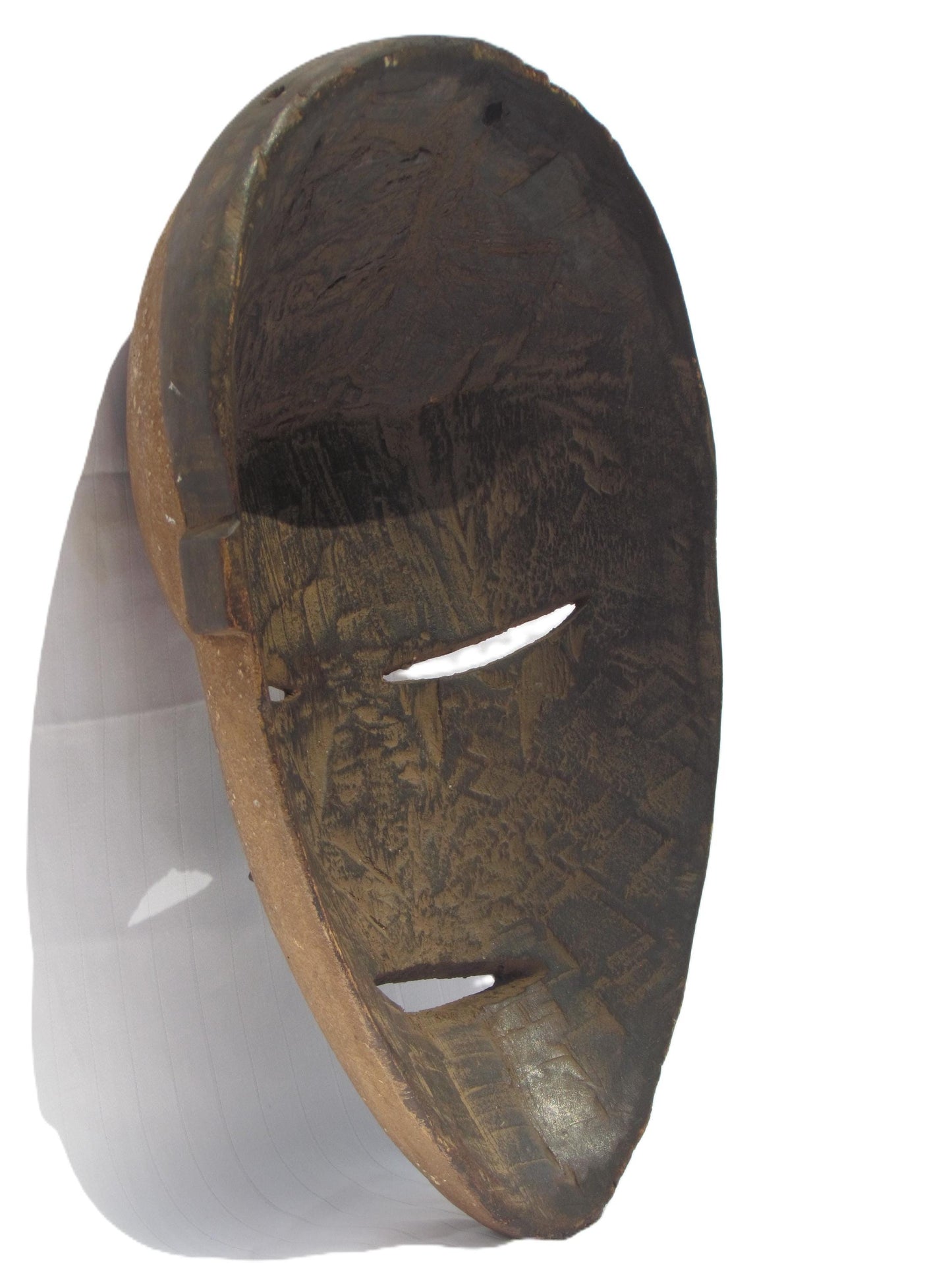Masque Lega d'Afrique | Œuvre d'art tribale en bois fabriquée à la main | Décoration murale unique du Congo | Sculpture ethnique pour la décoration intérieure.