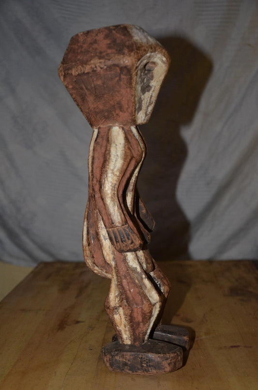 Authentic Mbole Statue | Congolese Tribal Art | Hand-Carved Wood Sculpture