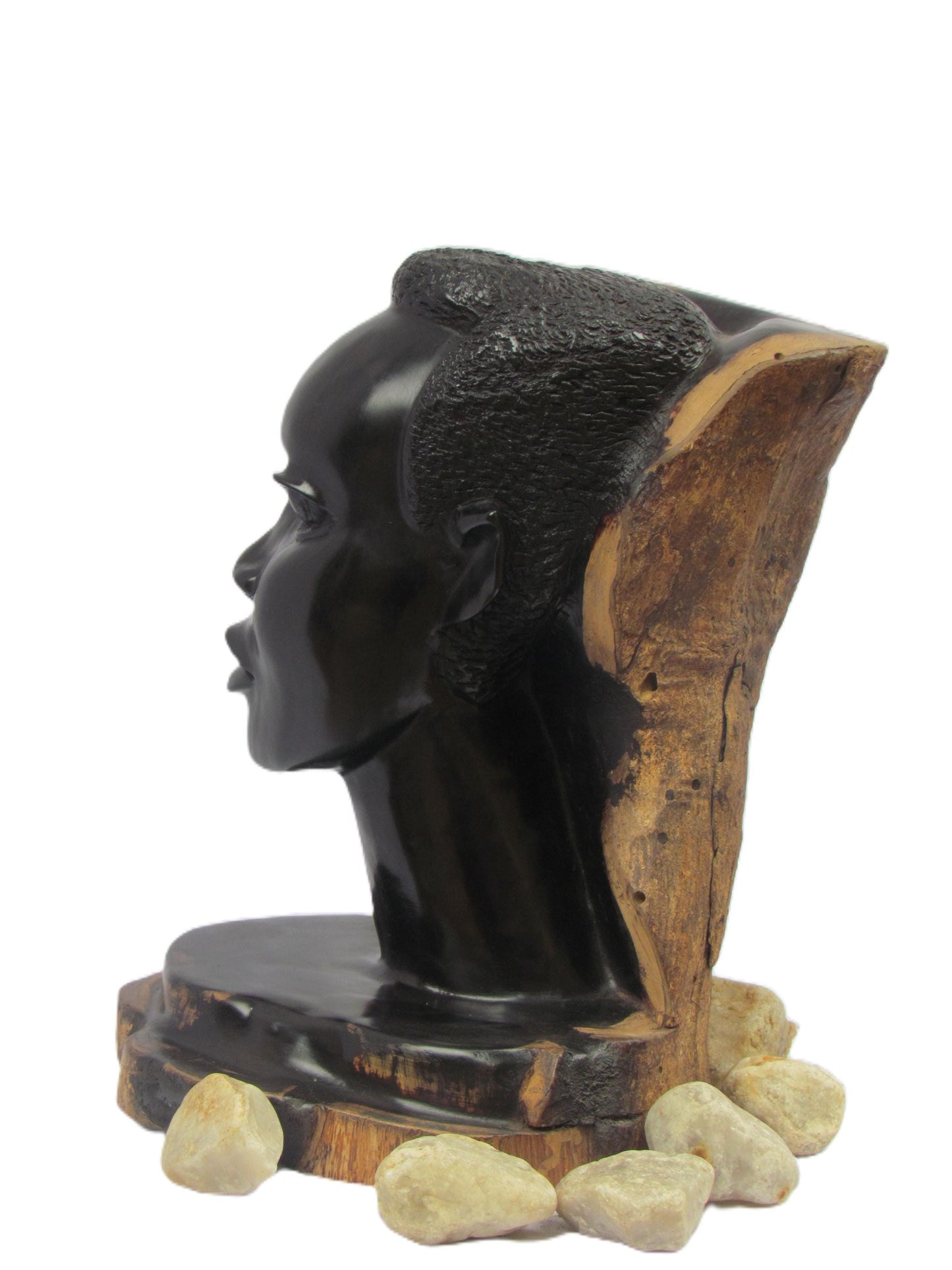 Statue de femme Makonde – Sculpture en bois d'ébène sculptée à la main de Tanzanie – Cadeau d'art africain
