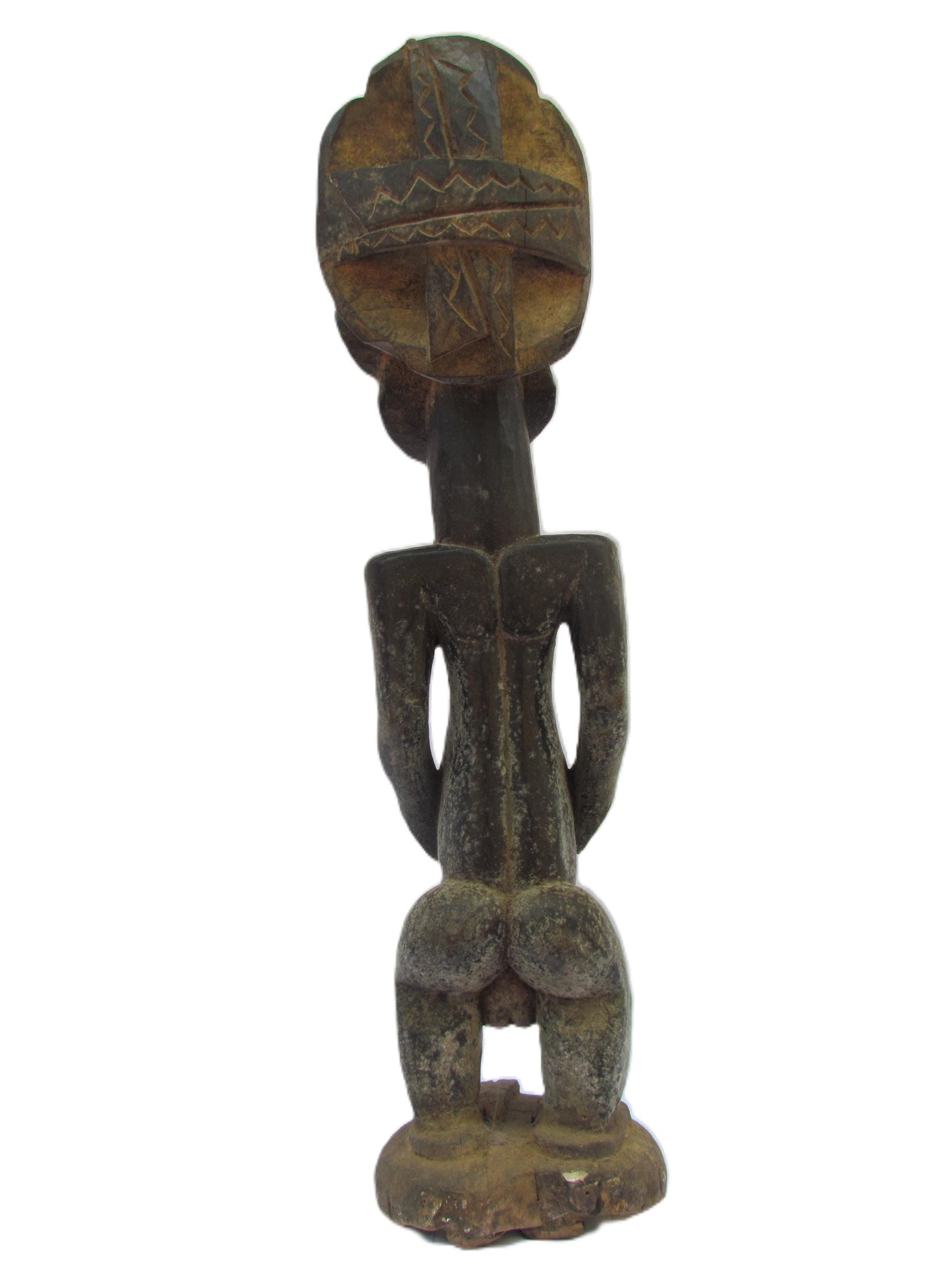 Statue africaine en bois sculpté à la main de la tribu Luba Hemba, Congo