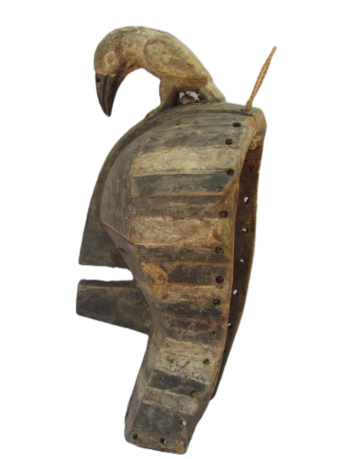 Masque africain | Songye antique sculpté à la main | Décoration murale unique | Objets de collection ethniques et tribaux pour la maison.