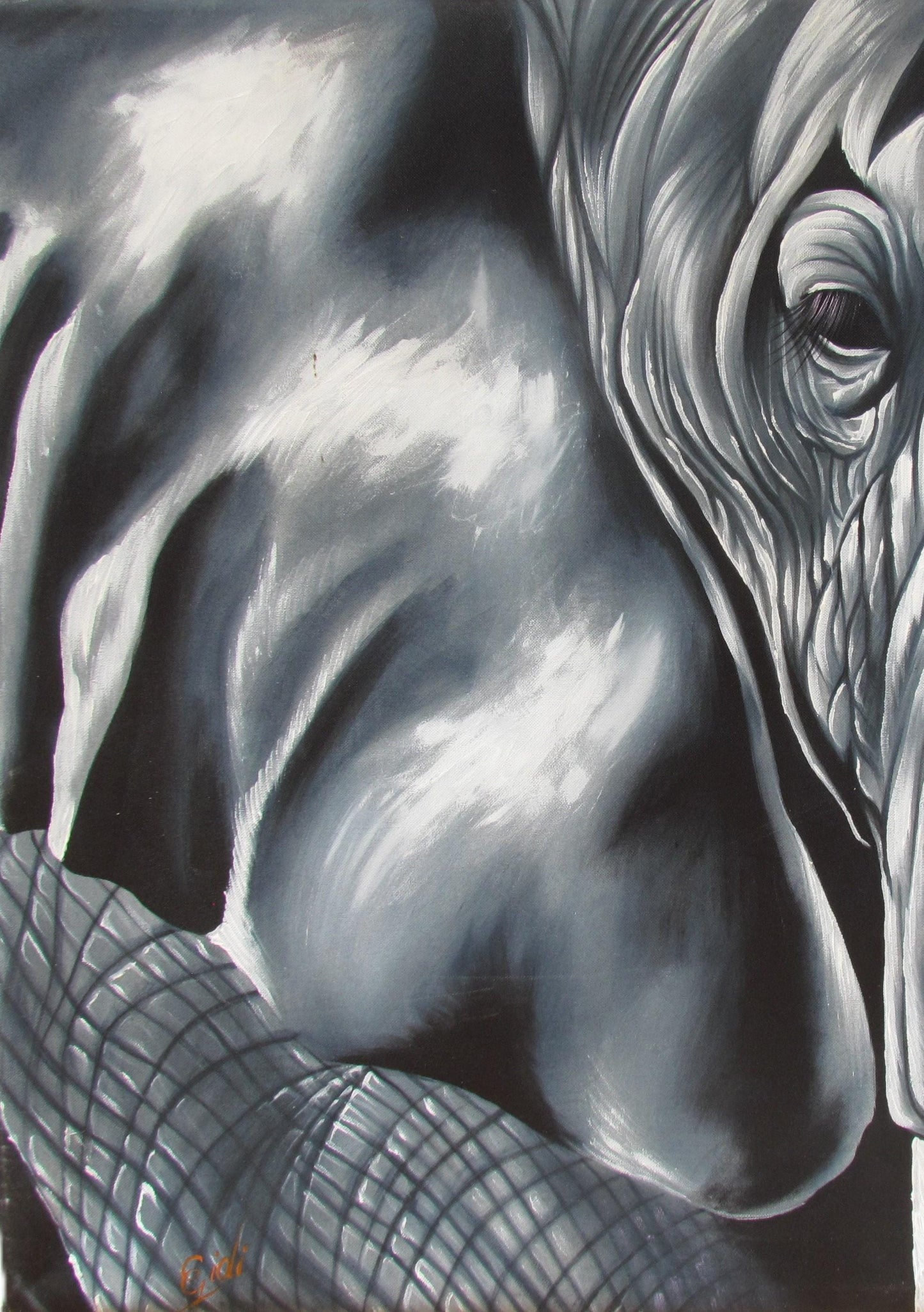 Impression murale représentant un éléphant – Portrait d'animaux sauvages africains, toile encadrée style huile, grande décoration animalière pour la maison ou le bureau, livraison gratuite
