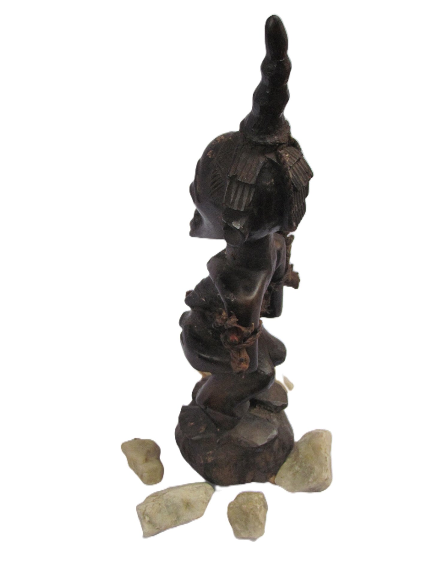 Figure masculine Songye – Sculpture tribale sculptée à la main de RDC et de Zambie – Art spirituel d'Afrique centrale