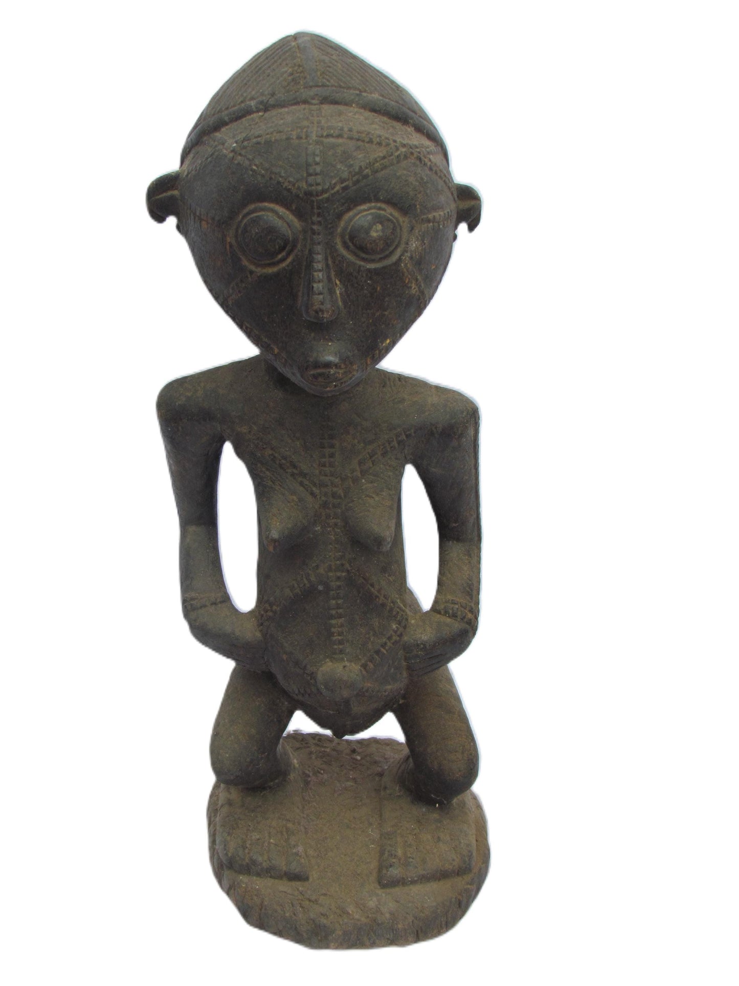 Sculpture masculine Tabwa, statue tribale sculptée à la main, art centrafricain du Congo, Zambie, objet de collection décoratif ethnique