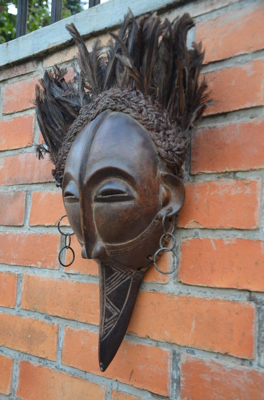 Authentic Pende/Mbagani Facial Mask | Congolese Tribal Art