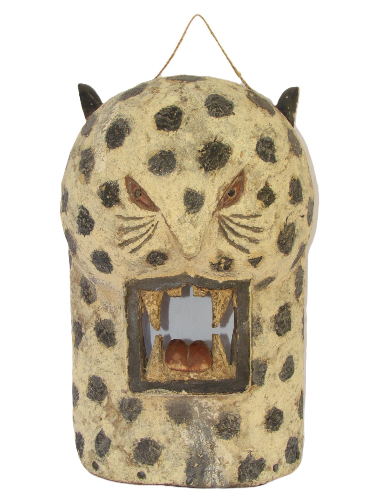 Hand carved wall hanging African traditional wooden masks from D.R.C
