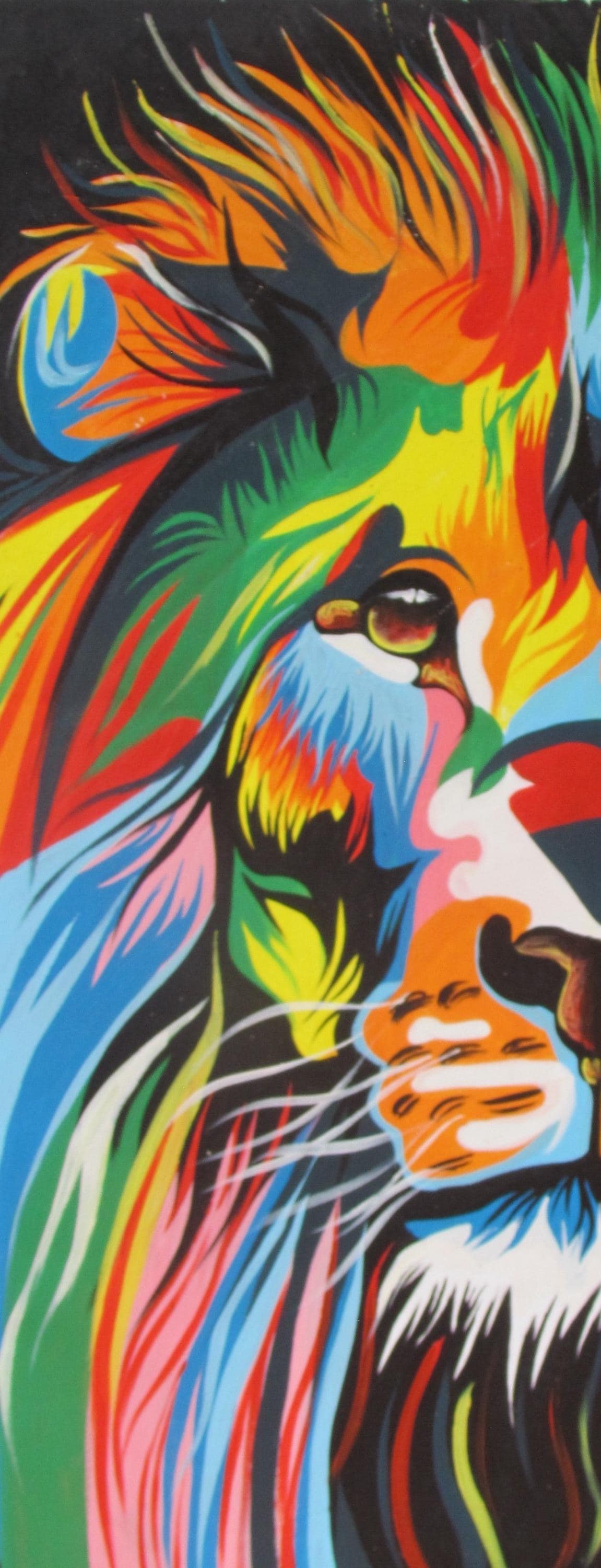 LE ROI – Impression sur toile représentant un lion, portrait majestueux d'un animal de safari, art mural de la faune africaine, peinture du roi de la jungle, encadrée ou non.