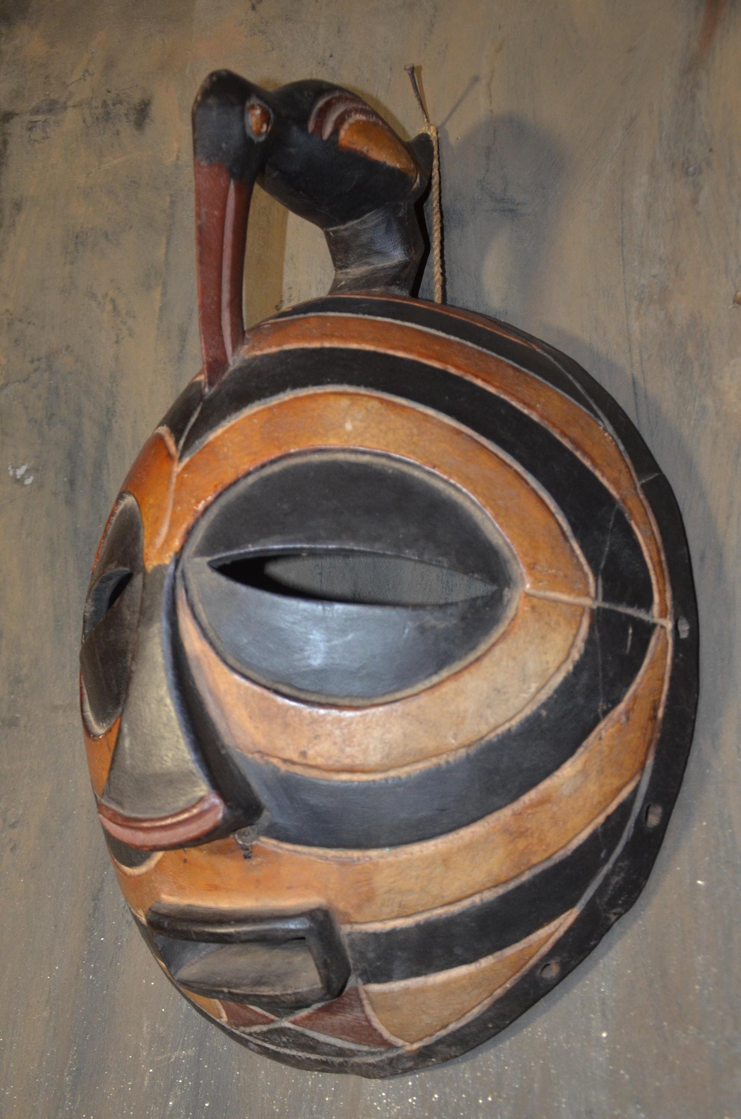 Authentic Songye Kifwebe Mask | Bird Motif | Congolese Tribal Art