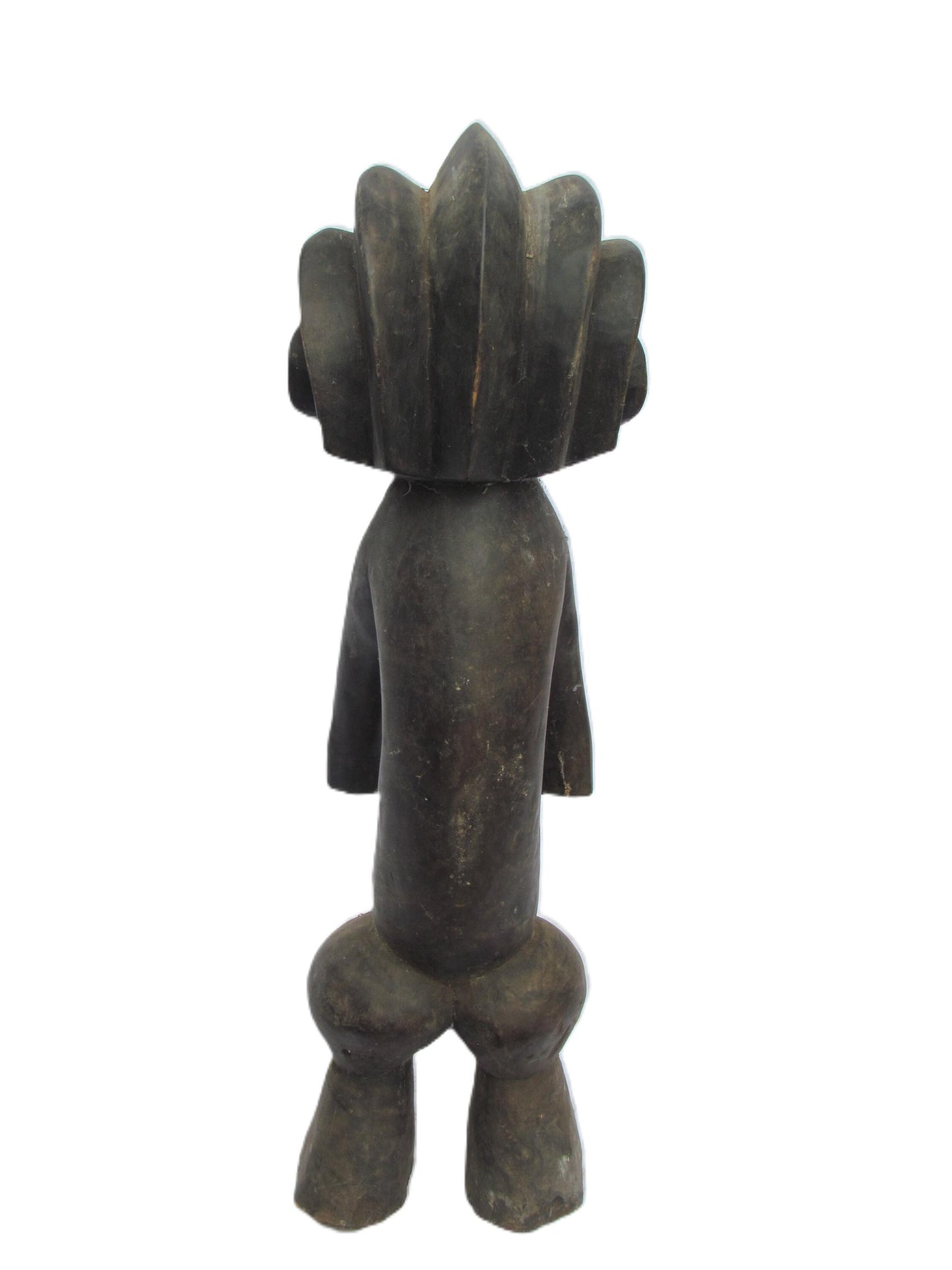 Statue originale Zande RDC Homme Congo Rare Sculpture primitive en bois sculpté.