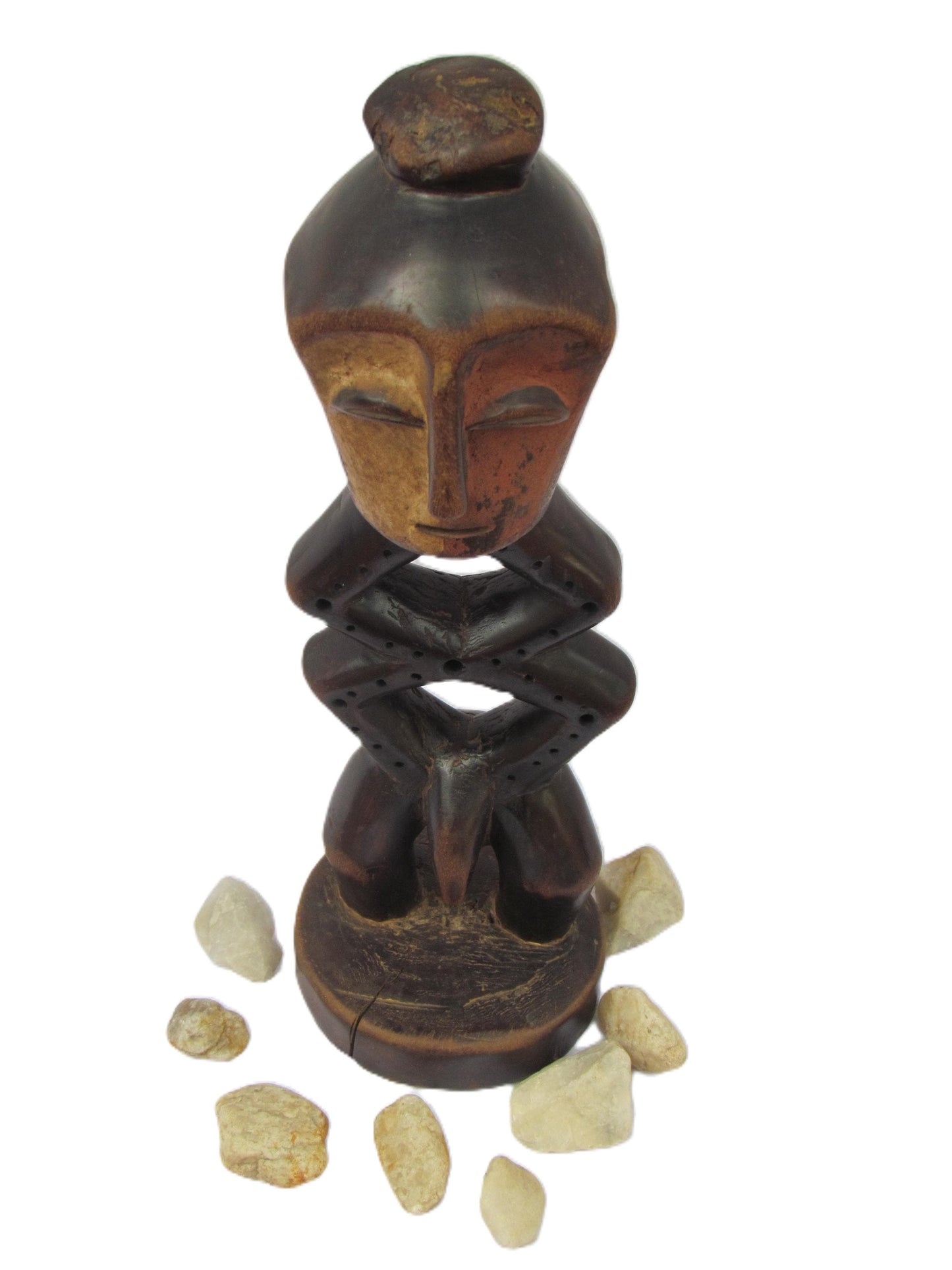 Statue tribale Mituku – Sculpture en bois congolaise antique rare | Figurine primitive artisanale | Art africain au sol ou au mur