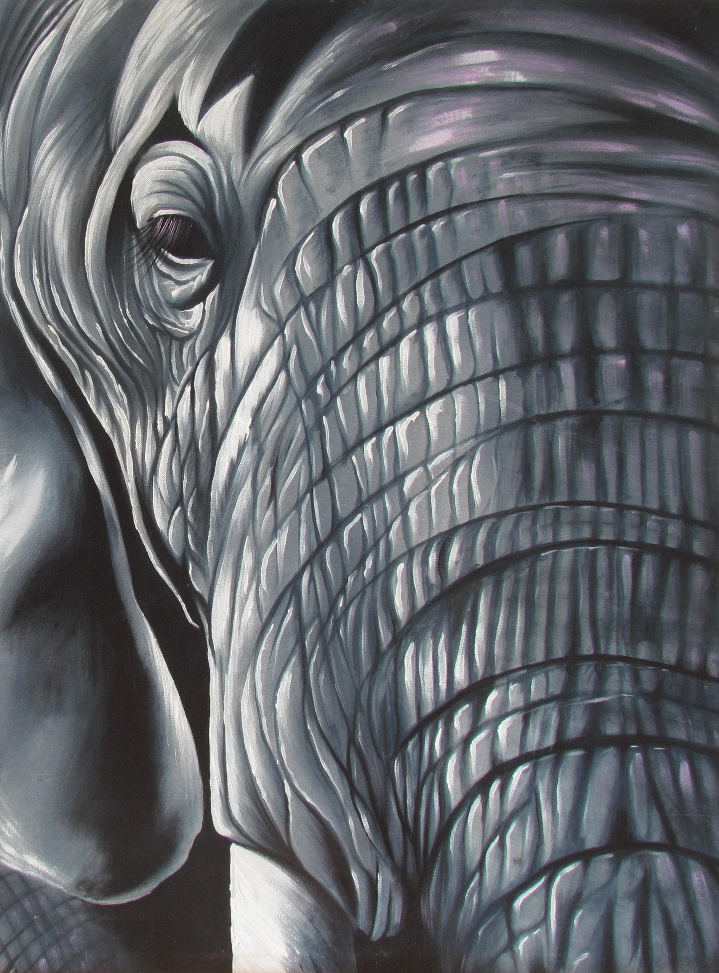Impression murale représentant un éléphant – Portrait d'animaux sauvages africains, toile encadrée style huile, grande décoration animalière pour la maison ou le bureau, livraison gratuite