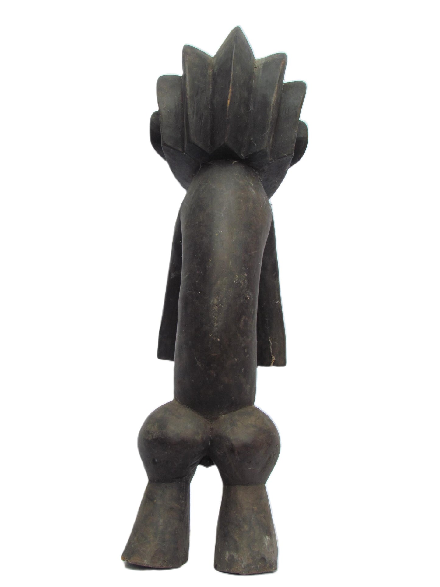 Statue originale Zande RDC Homme Congo Rare Sculpture primitive en bois sculpté.
