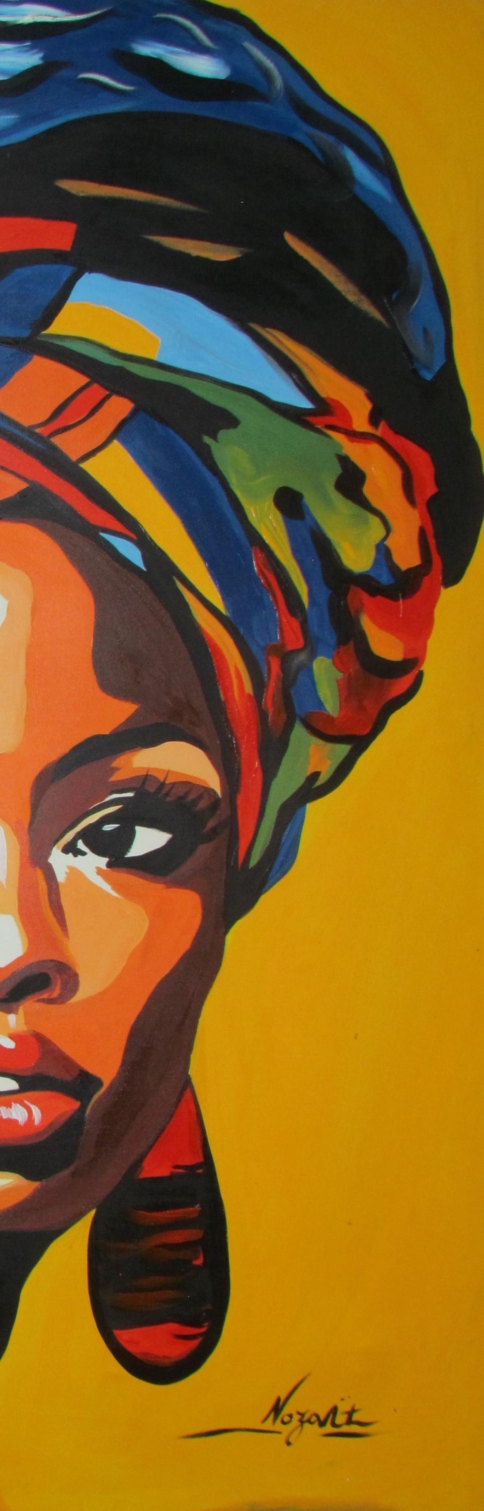Décoration murale représentant une femme afro-américaine, impression numérique afrocentrique, toile abstraite africaine, art audacieux pour la maison